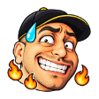 I'm fine emote: Towards Night smiling through it