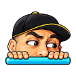 Lurk emote: Towards Night peeking in quietly